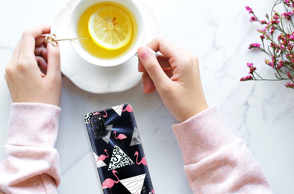 OPPO A52 | A72 TPU Hoesje Flamingo Triangle B2C Telecom
