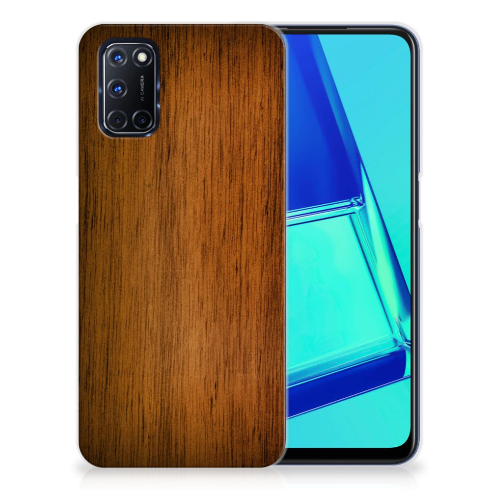 OPPO A52 | A72 Bumper Hoesje Donker Hout