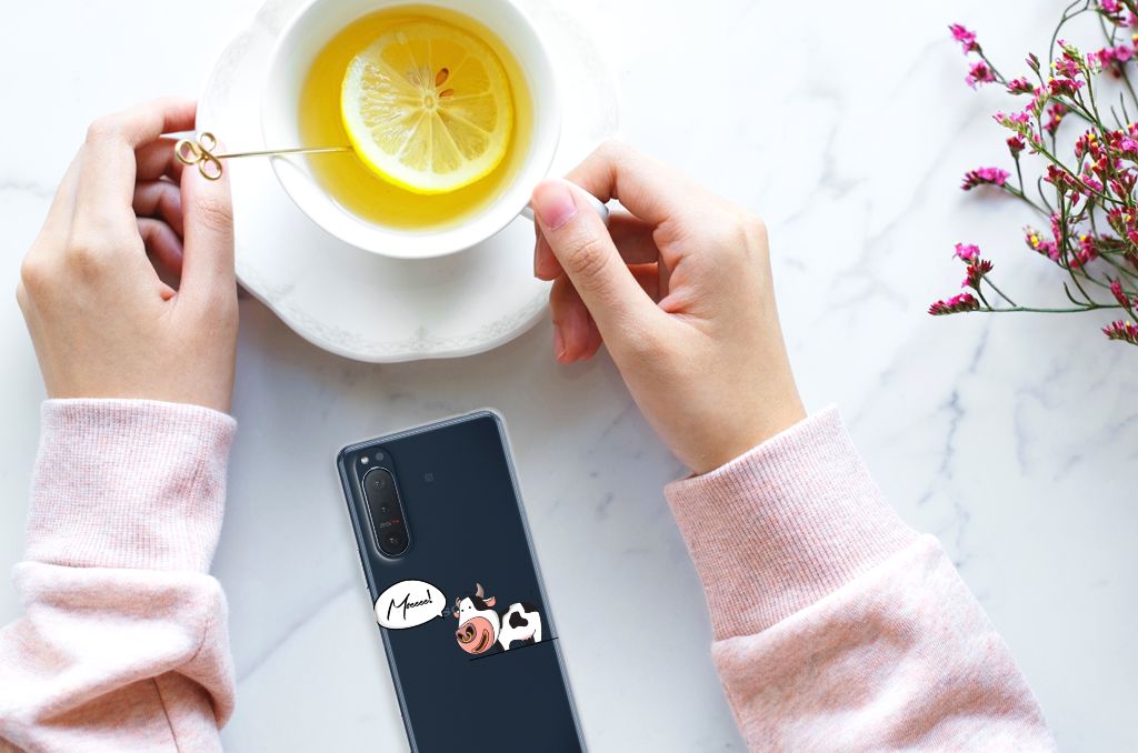 Sony Xperia 5II Telefoonhoesje met Naam Cow B2C Telecom