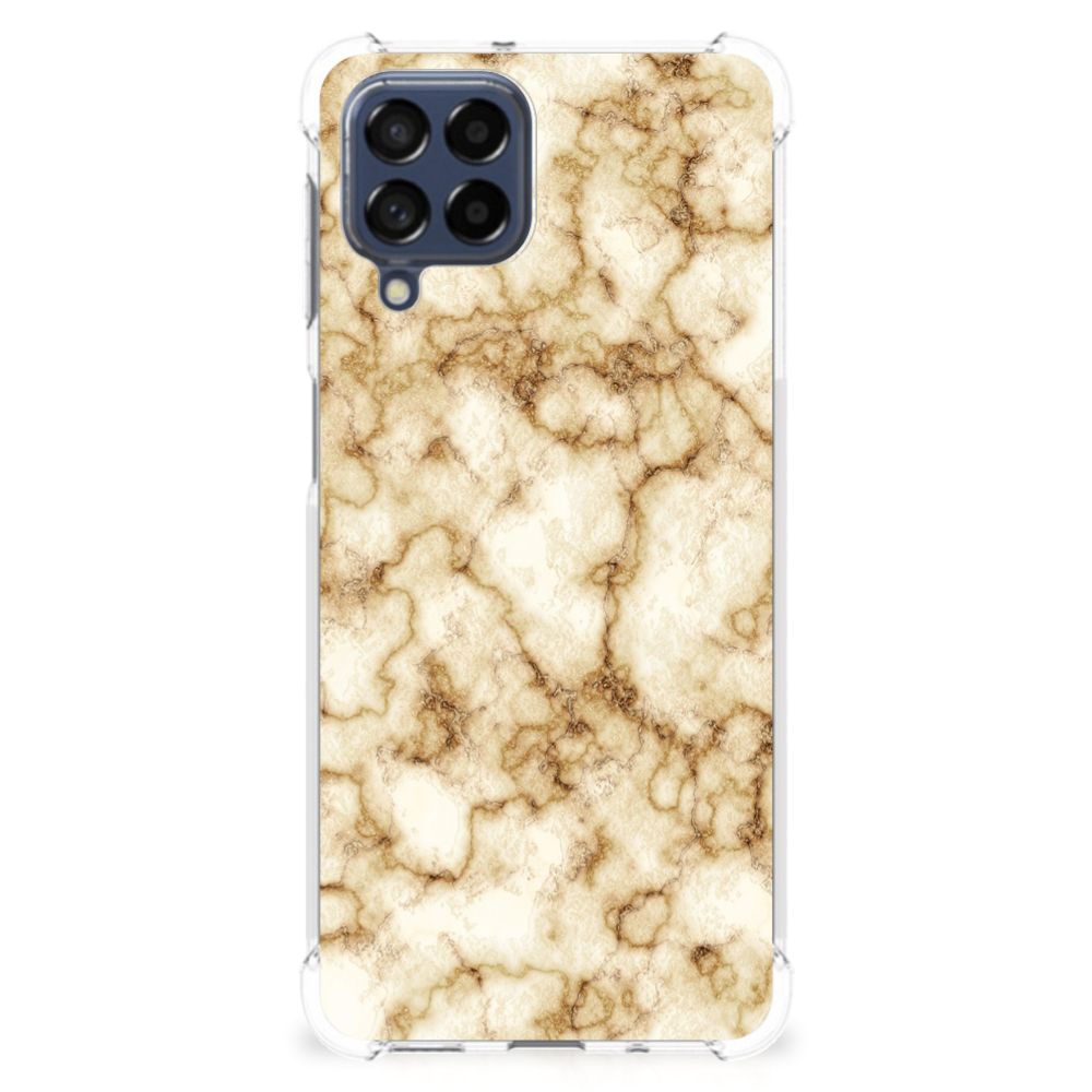 Samsung Galaxy M53 Anti-Shock Hoesje Marmer Goud B2C Telecom
