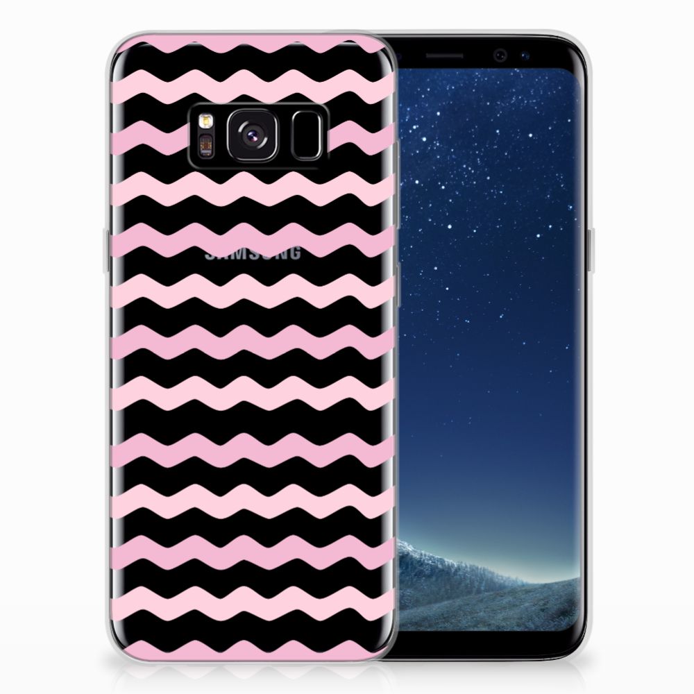 Samsung Galaxy S8 TPU bumper Waves Roze