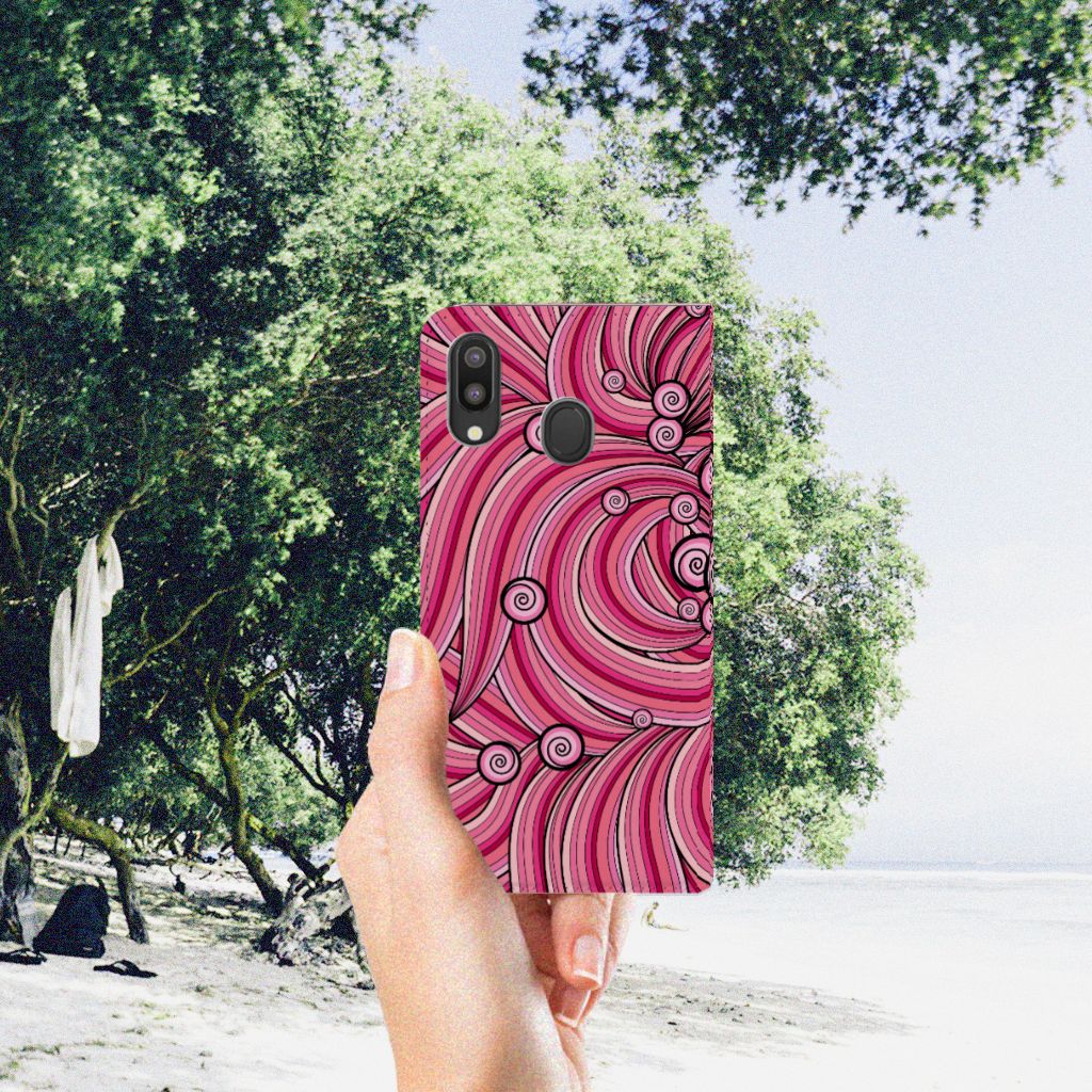 Samsung Galaxy M20 Bookcase Swirl Pink