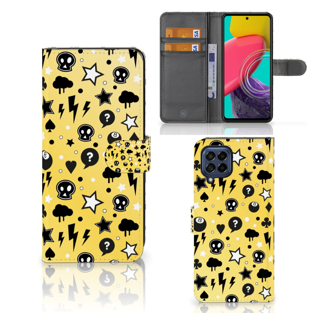 Telefoonhoesje met Naam Samsung Galaxy M53 Punk Geel