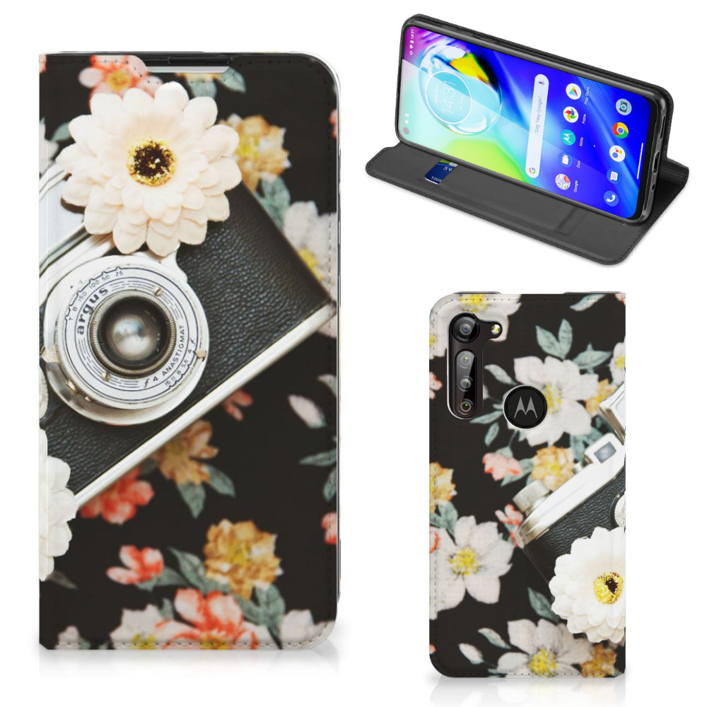 Motorola Moto G8 Power Stand Case Vintage Camera