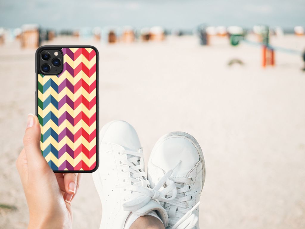 Apple iPhone 11 Pro Max Bumper Case Zigzag Multi Color B2C Telecom