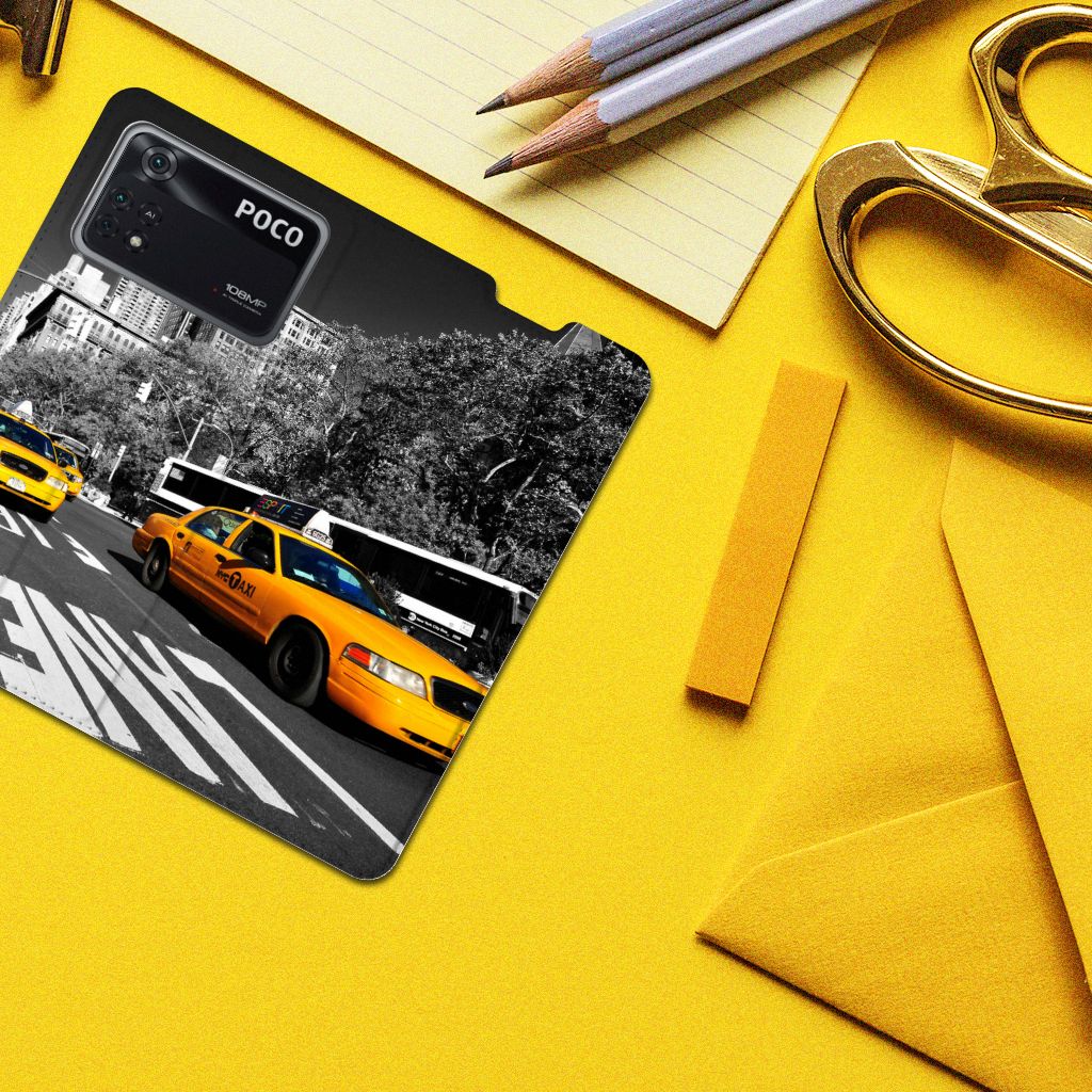 Poco X4 Pro 5G Book Cover New York Taxi - B2C Telecom