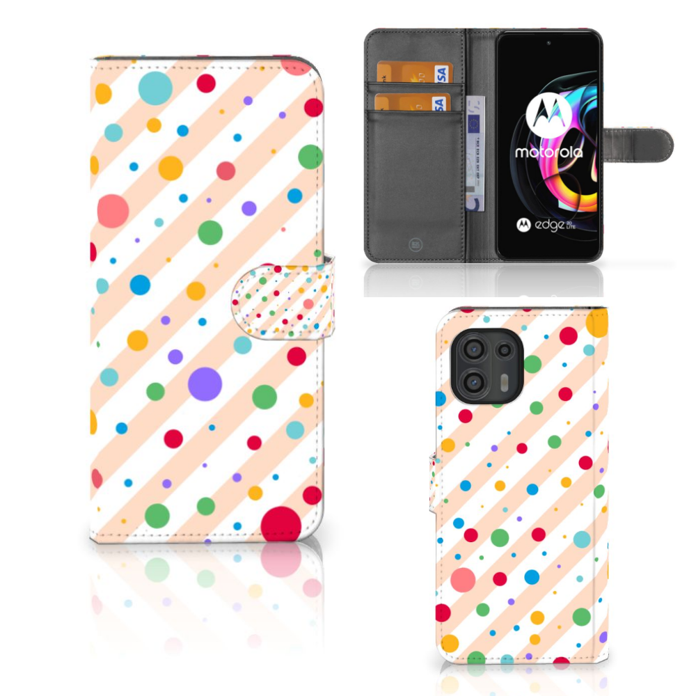 Motorola Edge 20 Lite Telefoon Hoesje Dots