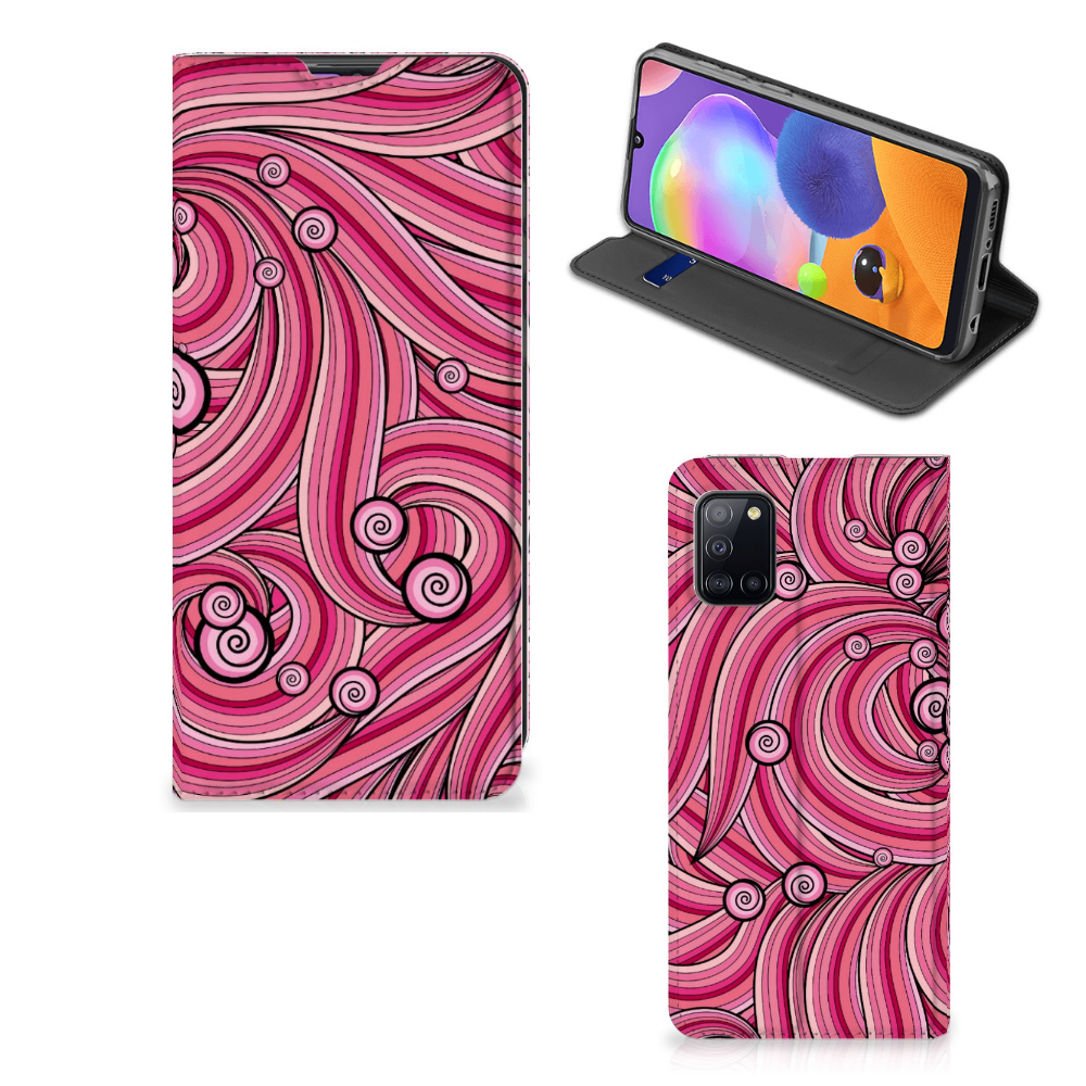 Samsung Galaxy A31 Bookcase Swirl Pink - B2C Telecom
