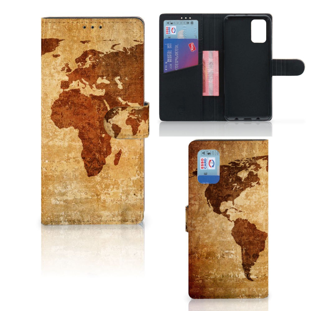 Samsung Galaxy A02s | M02s Flip Cover Wereldkaart