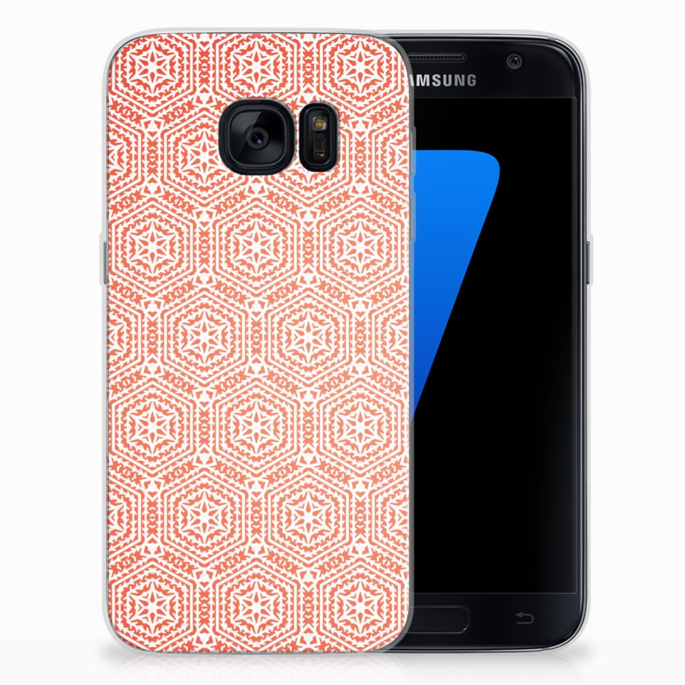 Samsung Galaxy S7 TPU bumper Pattern Orange