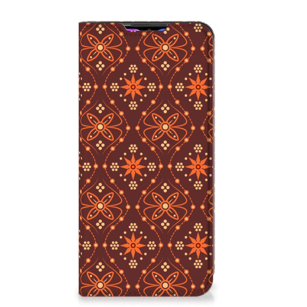 Xiaomi Redmi 9 Hoesje met Magneet Batik Brown - B2C Telecom