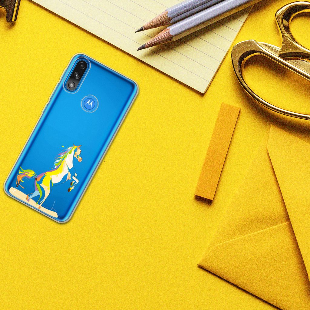 Motorola Moto E7/E7i Power Telefoonhoesje met Naam Horse Color B2C Telecom