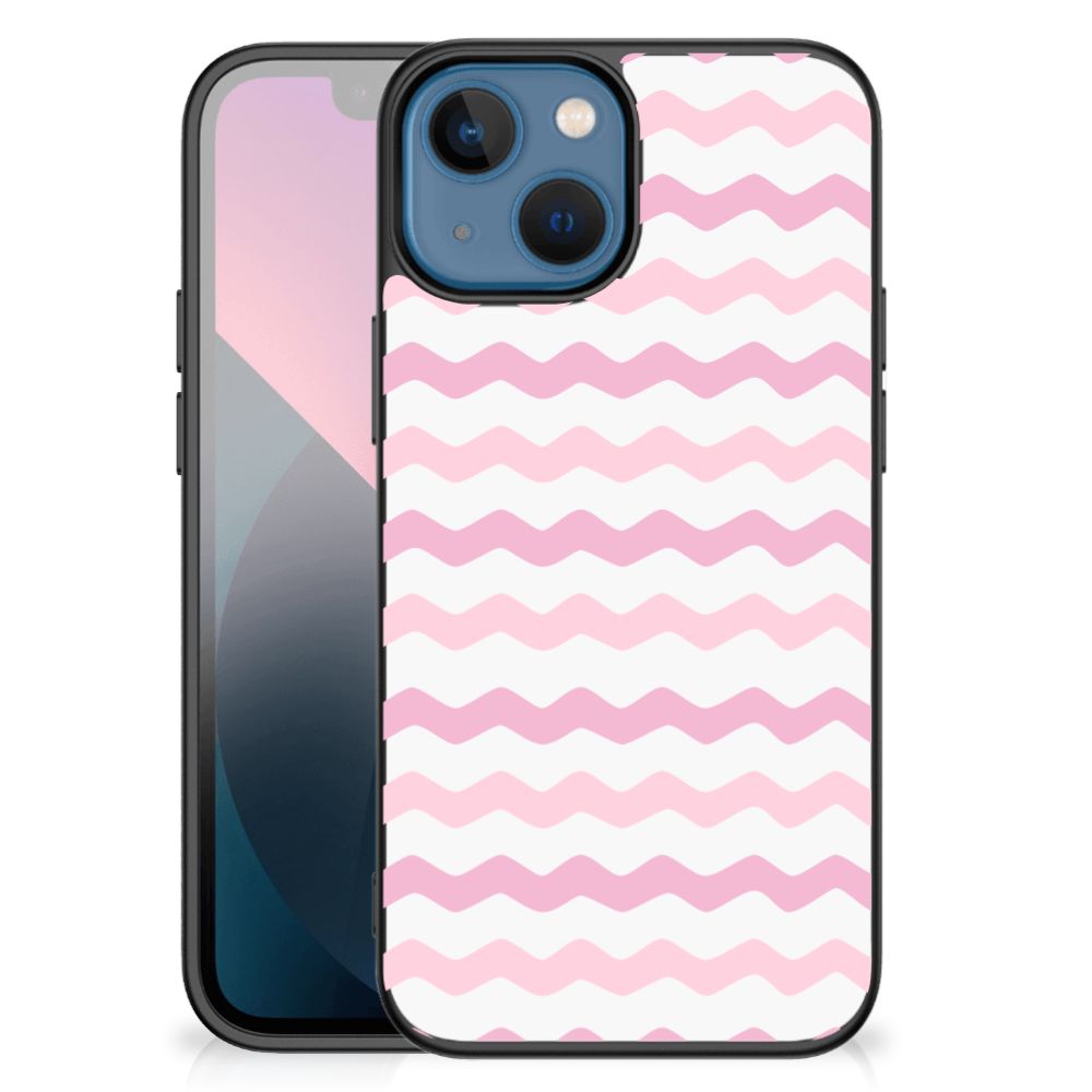 Apple iPhone 13 mini Back Case Waves Roze