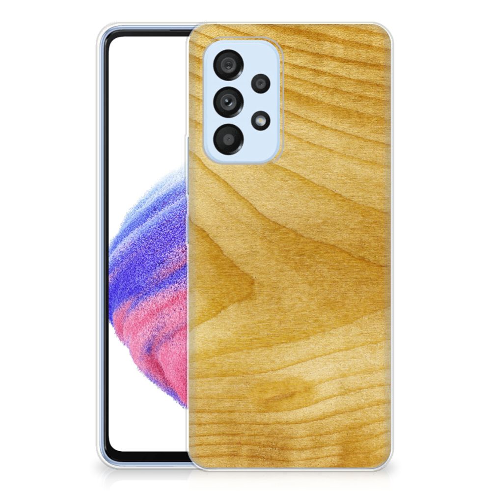 Samsung Galaxy A53 5G Bumper Hoesje Licht Hout