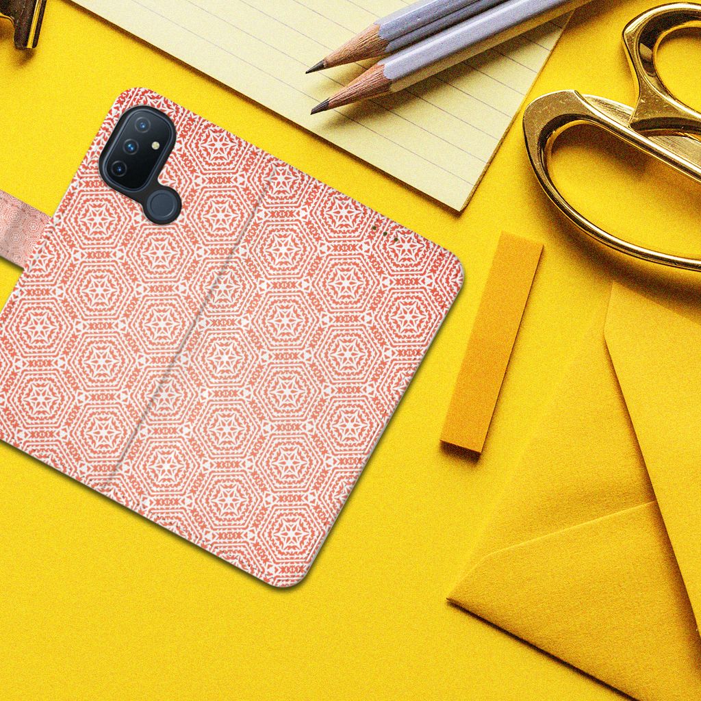 OnePlus Nord N100 Telefoon Hoesje Pattern Orange