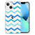 iPhone 13 Doorzichtige Silicone Hoesje Zigzag Blauw B2C Telecom