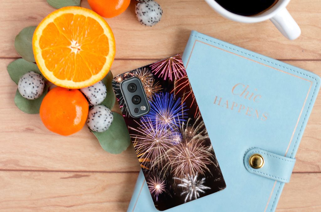OnePlus Nord 2 5G Hippe Standcase Vuurwerk - B2C Telecom