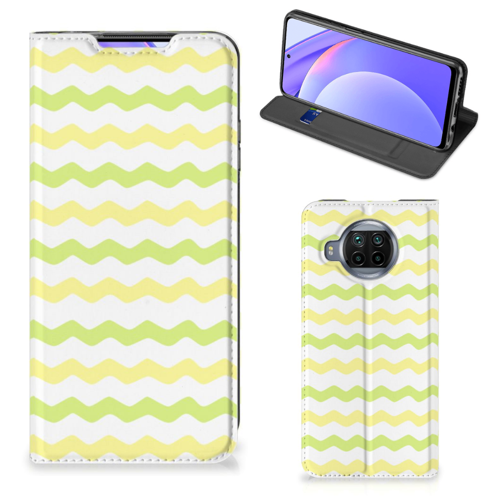 Xiaomi Mi 10T Lite Hoesje met Magneet Waves Yellow - B2C Telecom