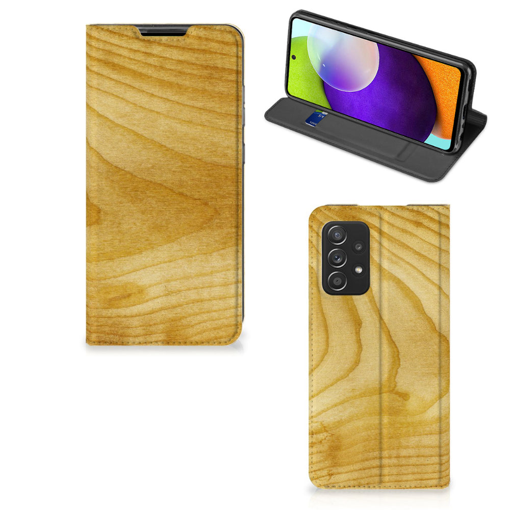 Samsung Galaxy A52 Book Wallet Case Licht Hout