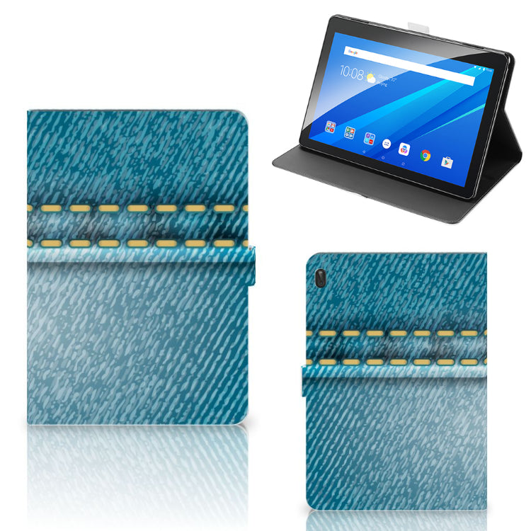 Lenovo Tab E10 Tablet Hoes met standaard Jeans