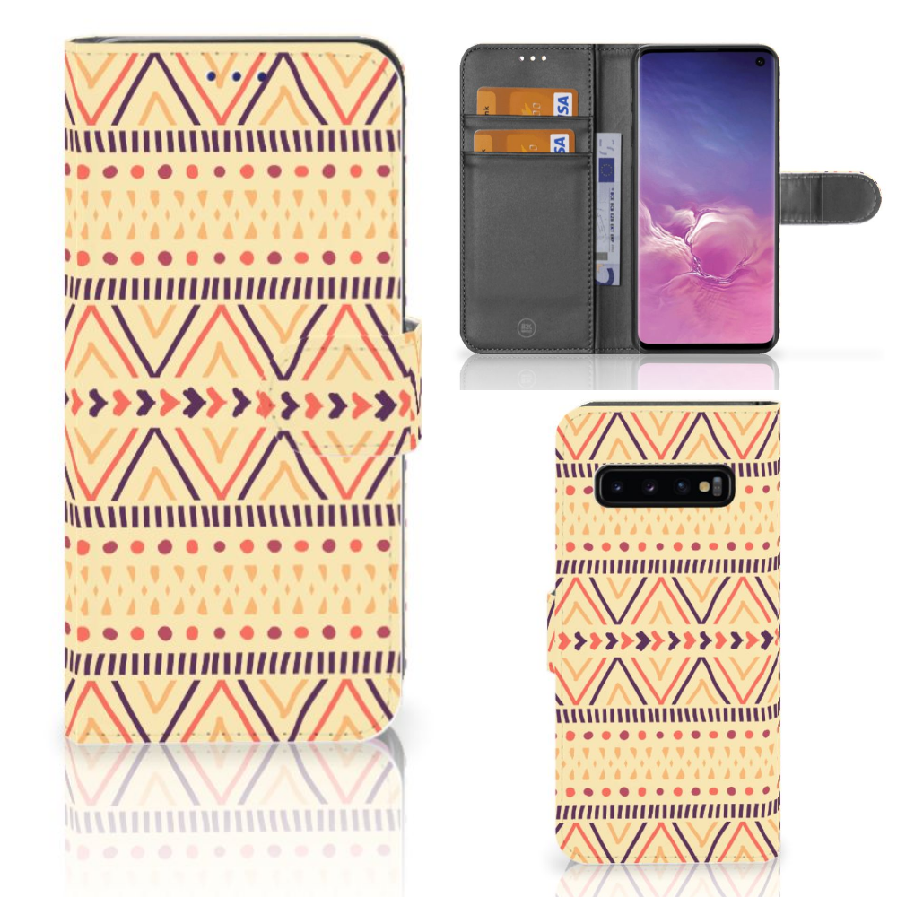 Samsung Galaxy S10 Telefoon Hoesje Aztec Yellow