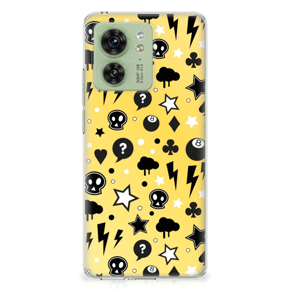 Silicone Back Case Motorola Edge 40 Punk Geel