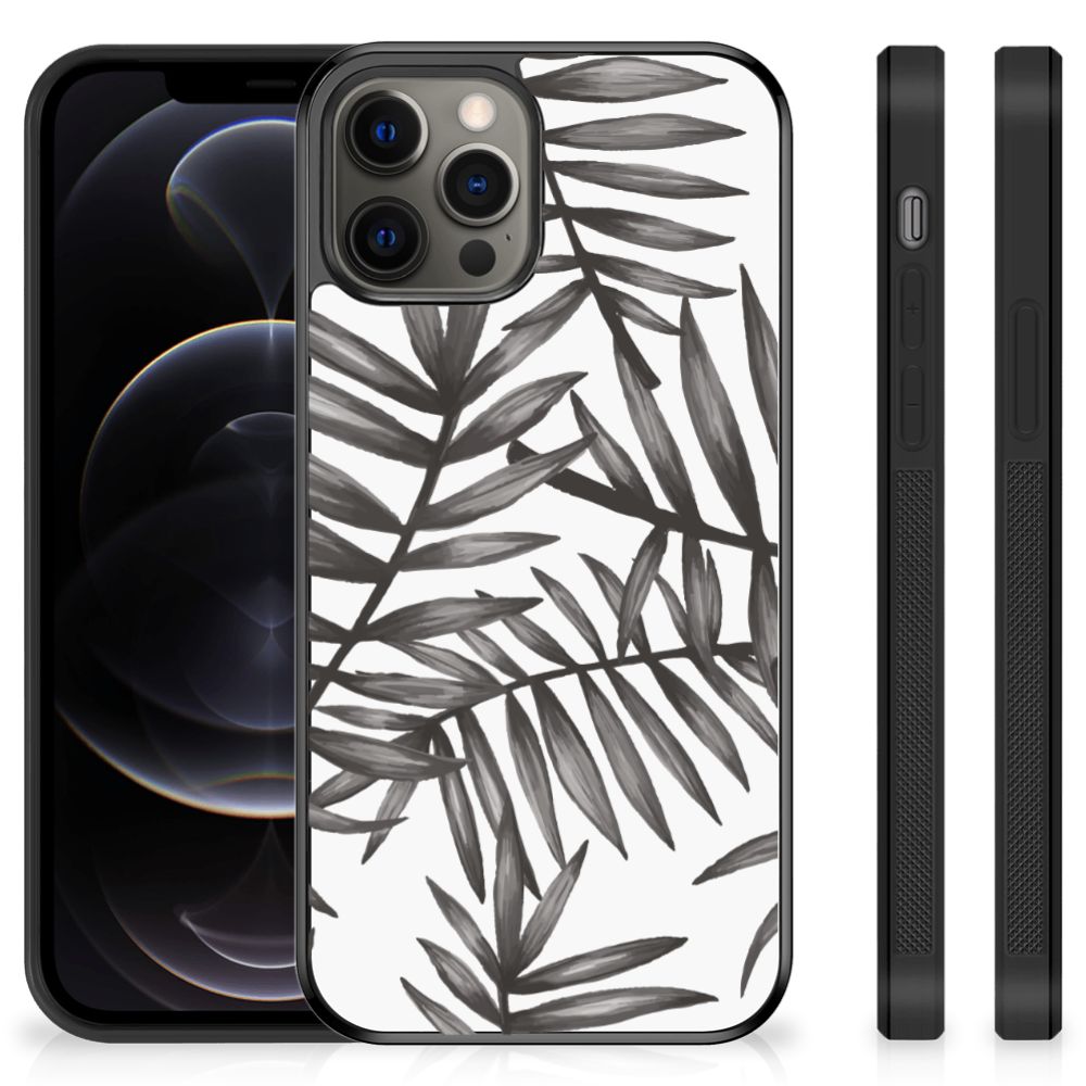 iPhone 12 Pro Max Skin Case Leaves Grey B2C Telecom