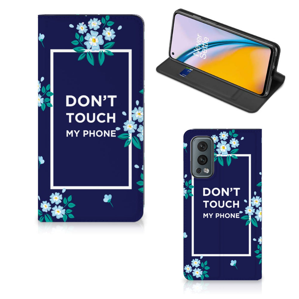 OnePlus Nord 2 5G Design Case Flowers Blue DTMP