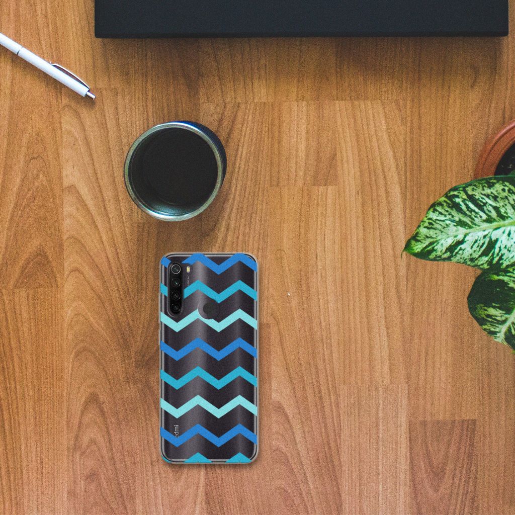 Xiaomi Redmi Note 8T TPU bumper Zigzag Blauw B2C Telecom