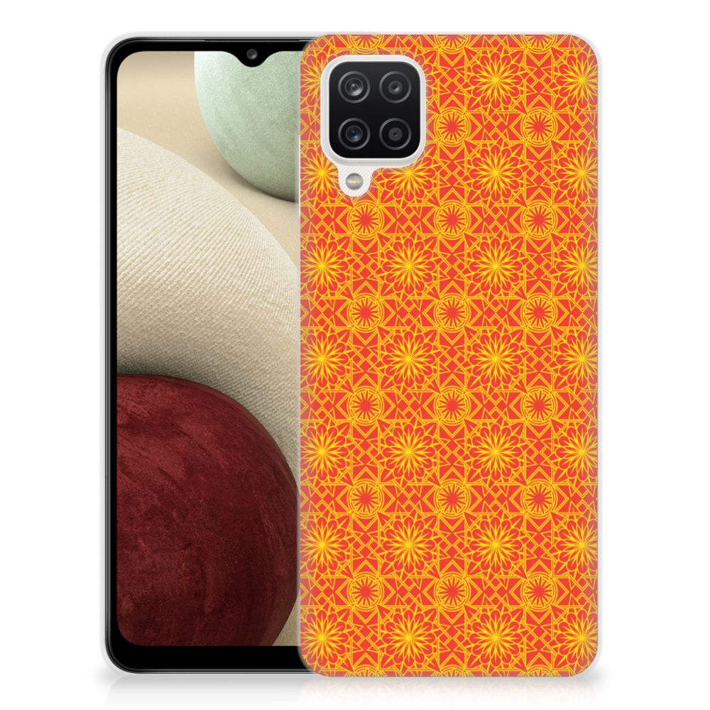 Samsung Galaxy A12 TPU bumper Batik Oranje B2C Telecom