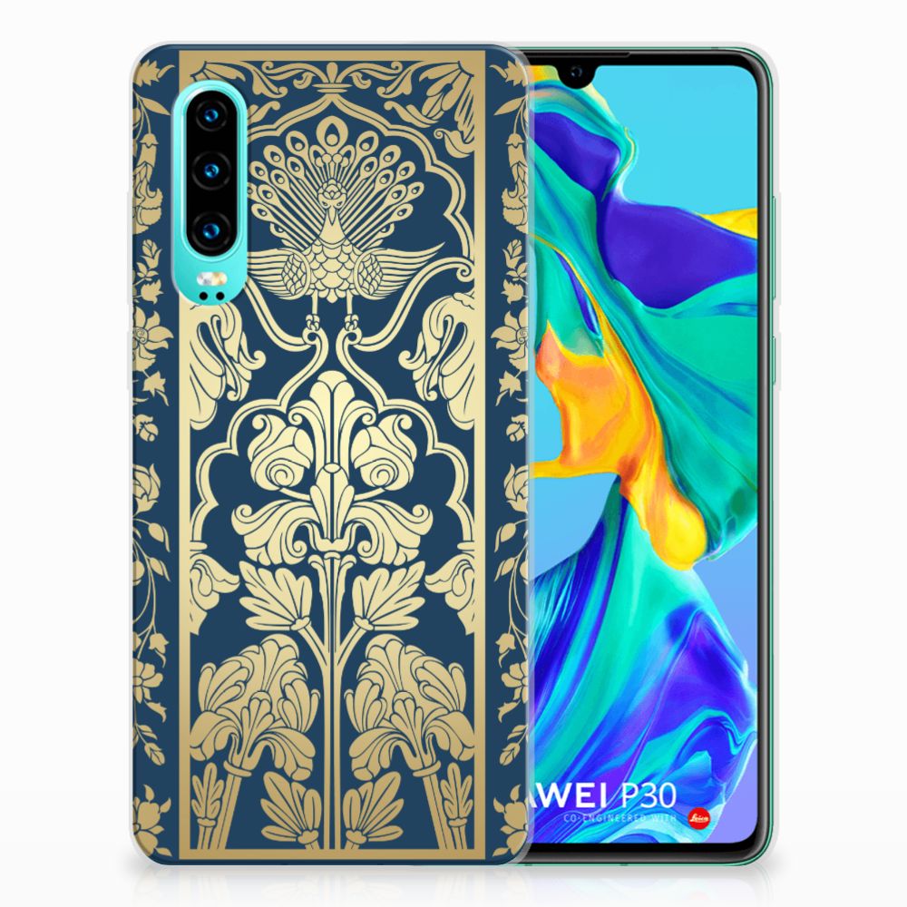 Huawei P30 TPU Case Beige Flowers