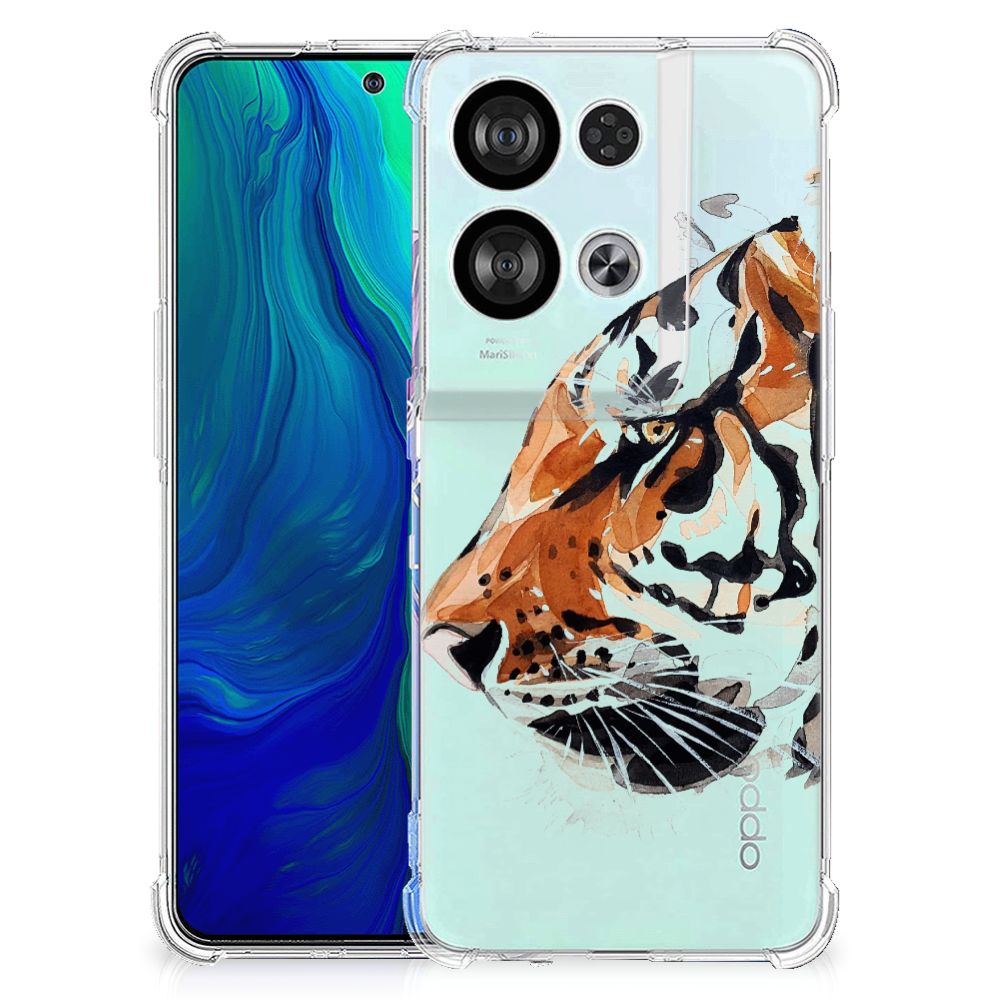 Back Cover OPPO Reno8 Watercolor Tiger