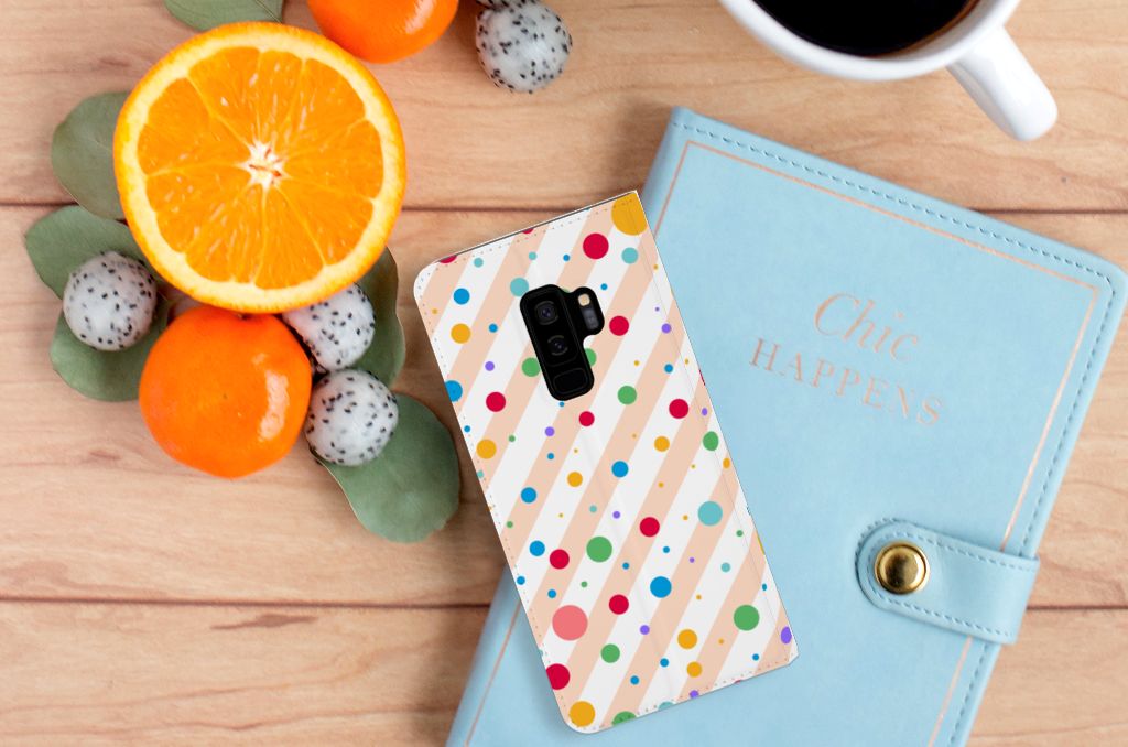 Samsung Galaxy S9 Plus Hoesje met Magneet Dots