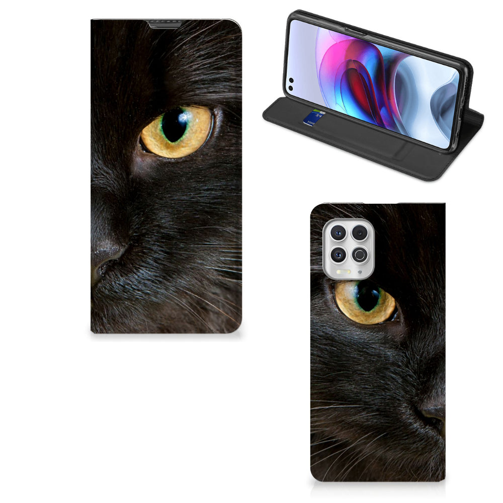 Motorola Moto G100 Hoesje maken Zwarte Kat