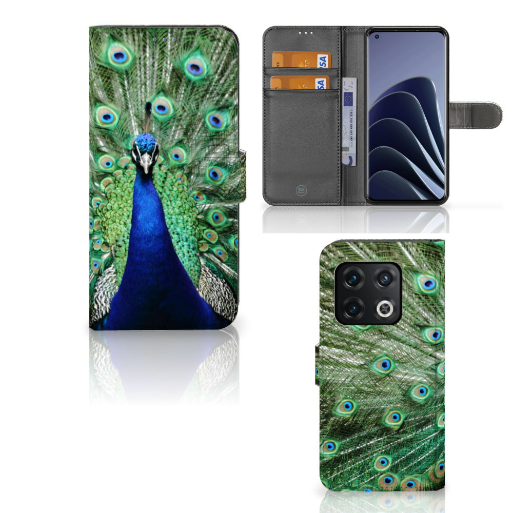 OnePlus 10 Pro Telefoonhoesje met Pasjes Pauw