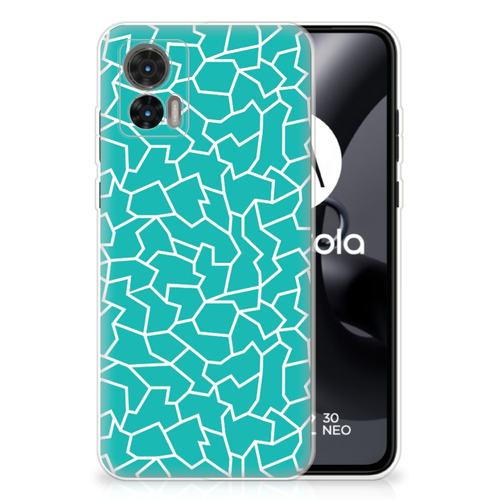Motorola Edge 30 Neo Hoesje maken Cracks Blue B2C Telecom