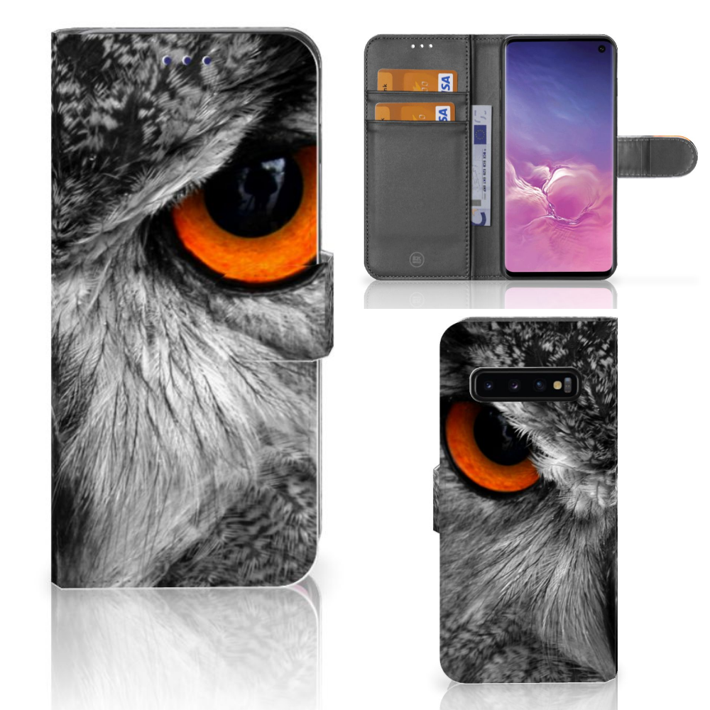 Samsung Galaxy S10 Telefoonhoesje met Pasjes Uil
