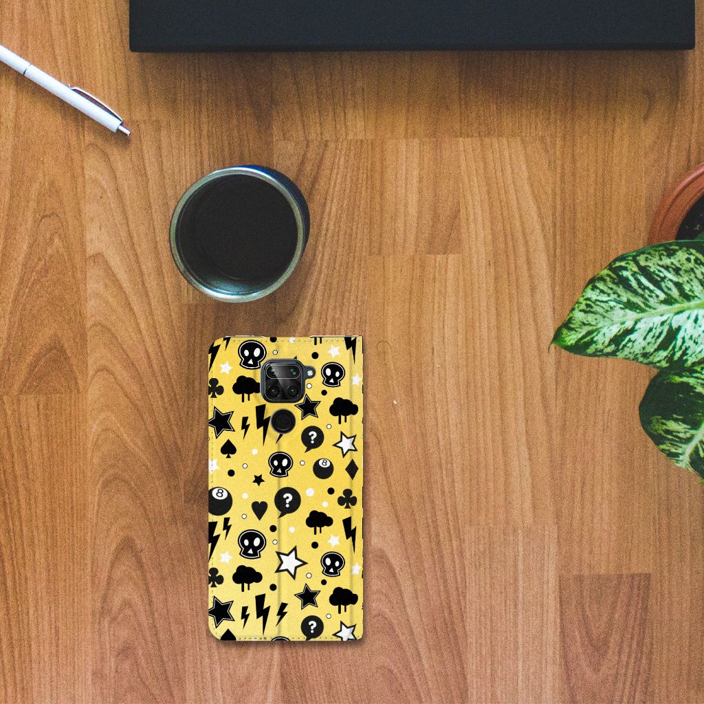 Mobiel BookCase Xiaomi Redmi Note 9 Punk Geel - B2C Telecom