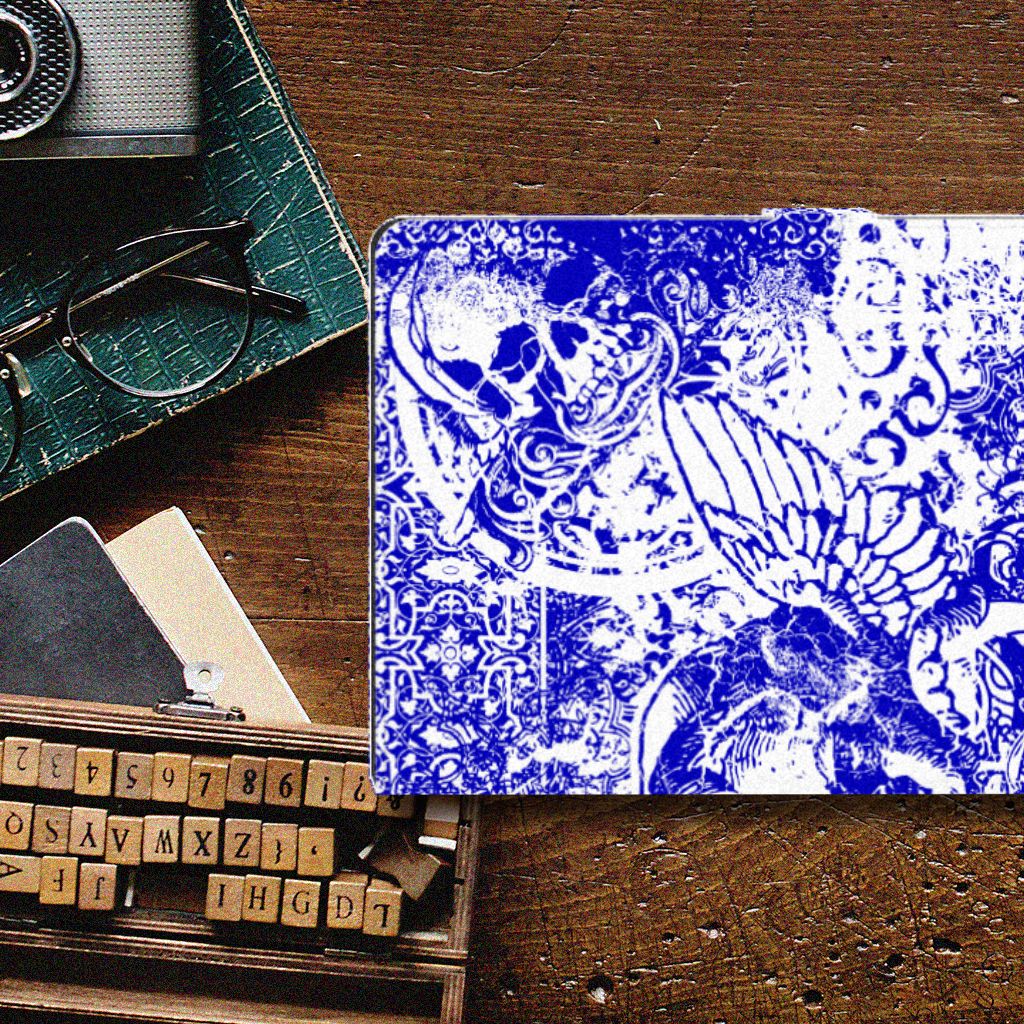 Tablettasje Lenovo Tab P11 | P11 Plus Angel Skull Blauw