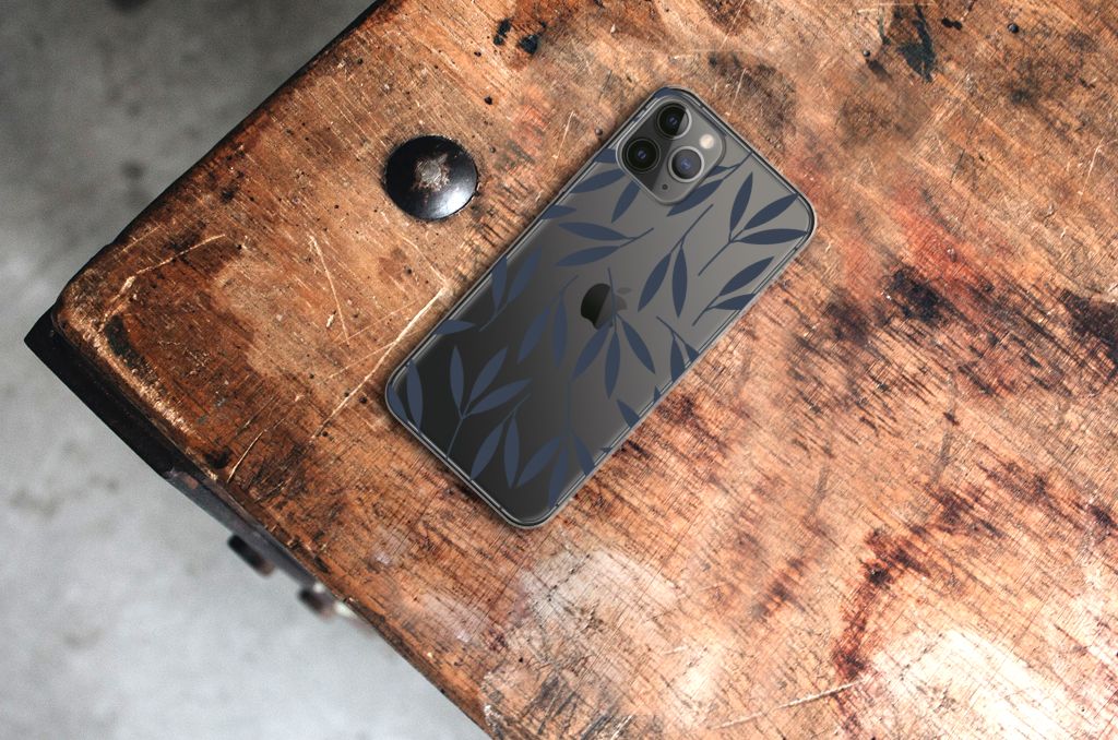 Apple iPhone 11 Pro TPU Case Leaves Blue