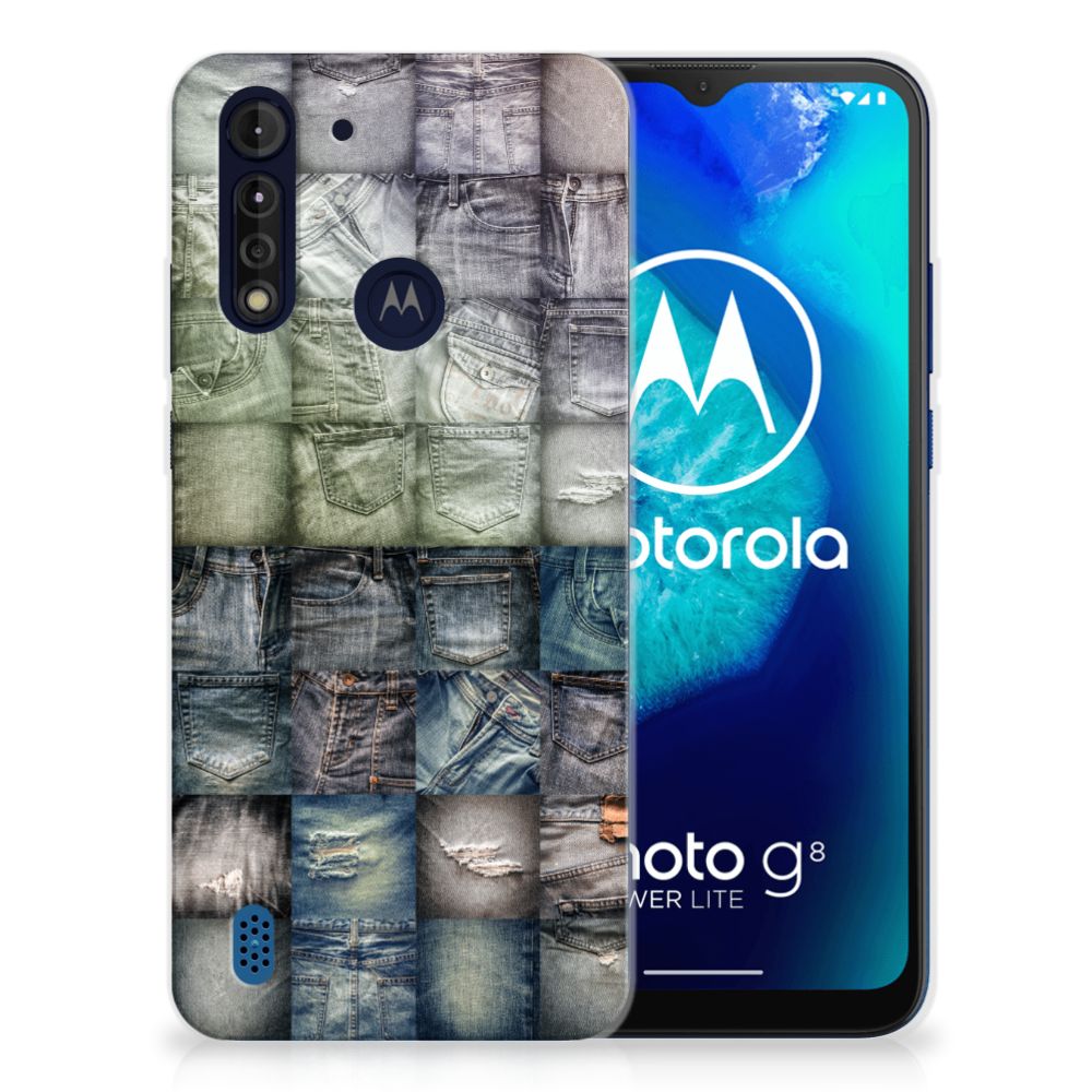 Silicone Back Cover Motorola Moto G8 Power Lite Spijkerbroeken B2C Telecom