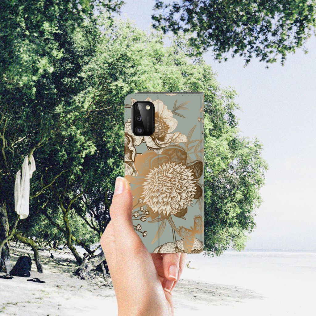 Smart Cover voor Samsung Galaxy A41 Vintage Bird Flowers - B2C Telecom