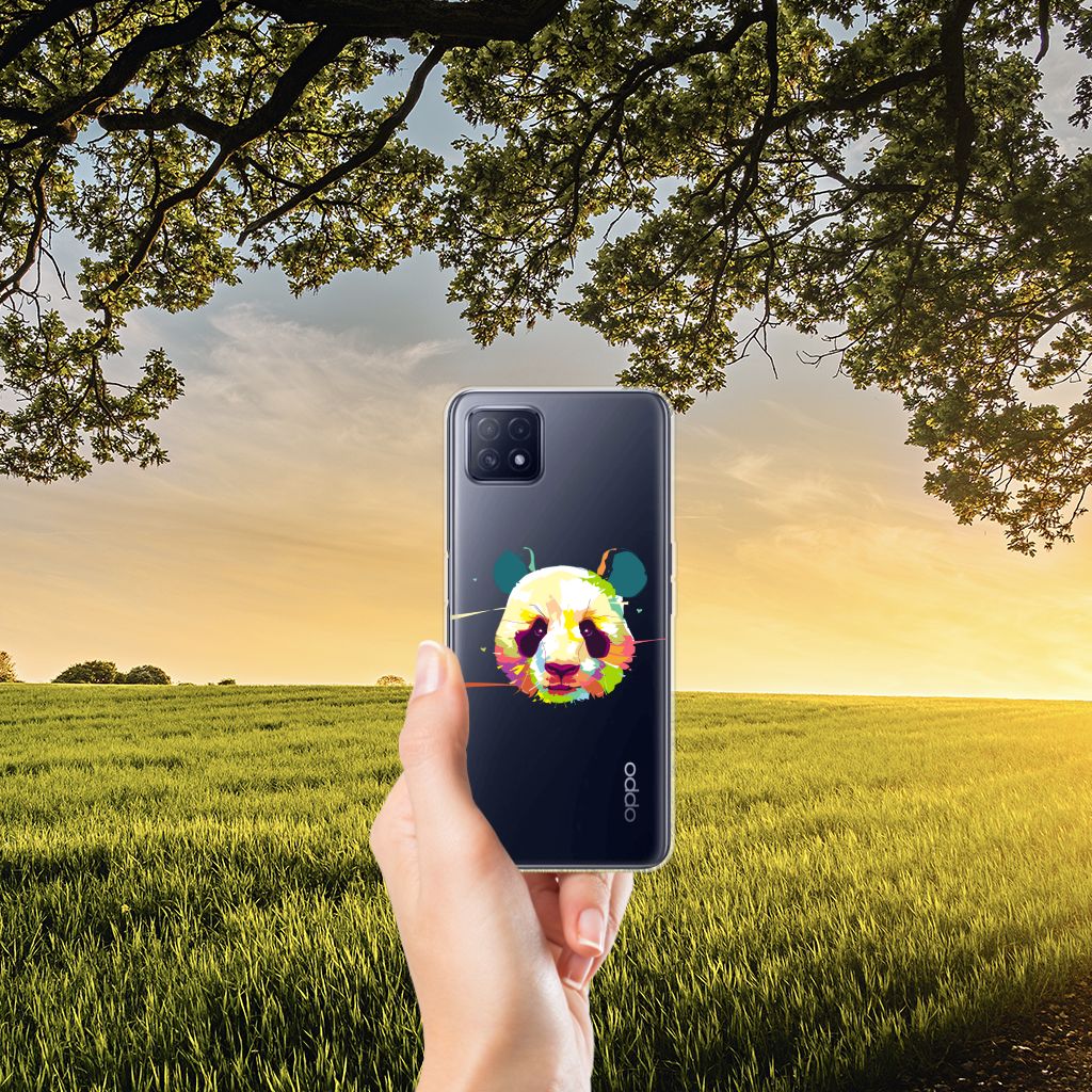 OPPO A53 5G | OPPO A73 5G Telefoonhoesje met Naam Panda Color B2C Telecom