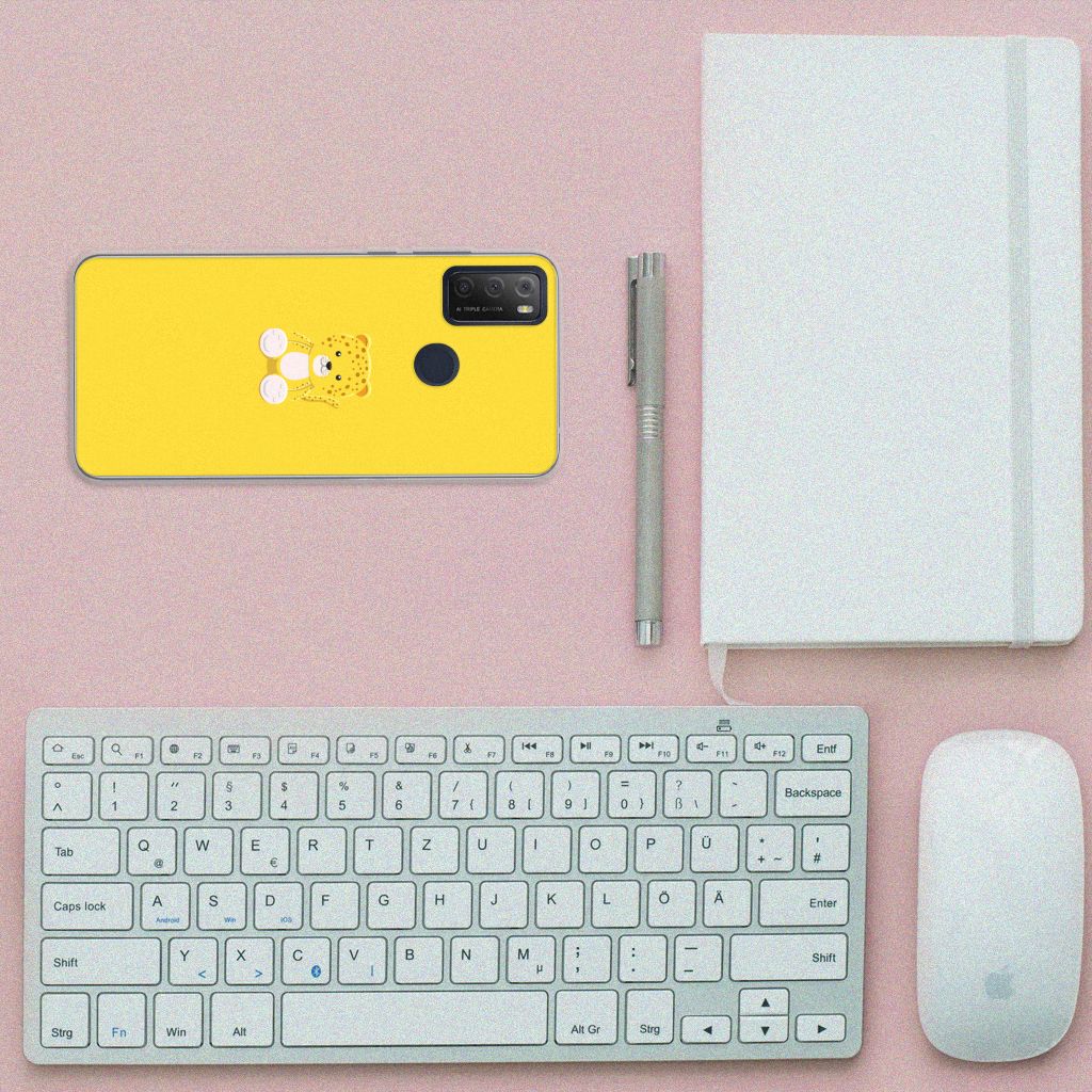 Alcatel 1S (2021) Telefoonhoesje met Naam Baby Leopard