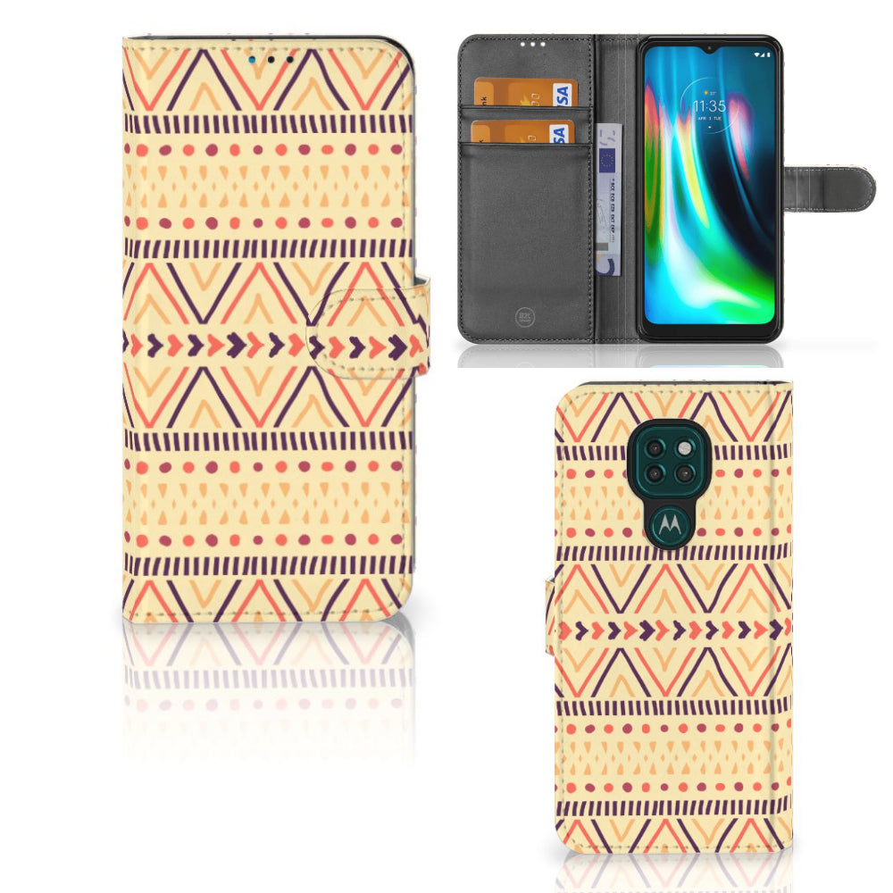 Motorola Moto G9 Play | E7 Plus Telefoon Hoesje Aztec Yellow