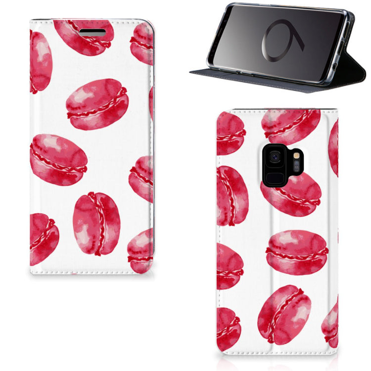 Samsung Galaxy S9 Flip Style Cover Pink Macarons