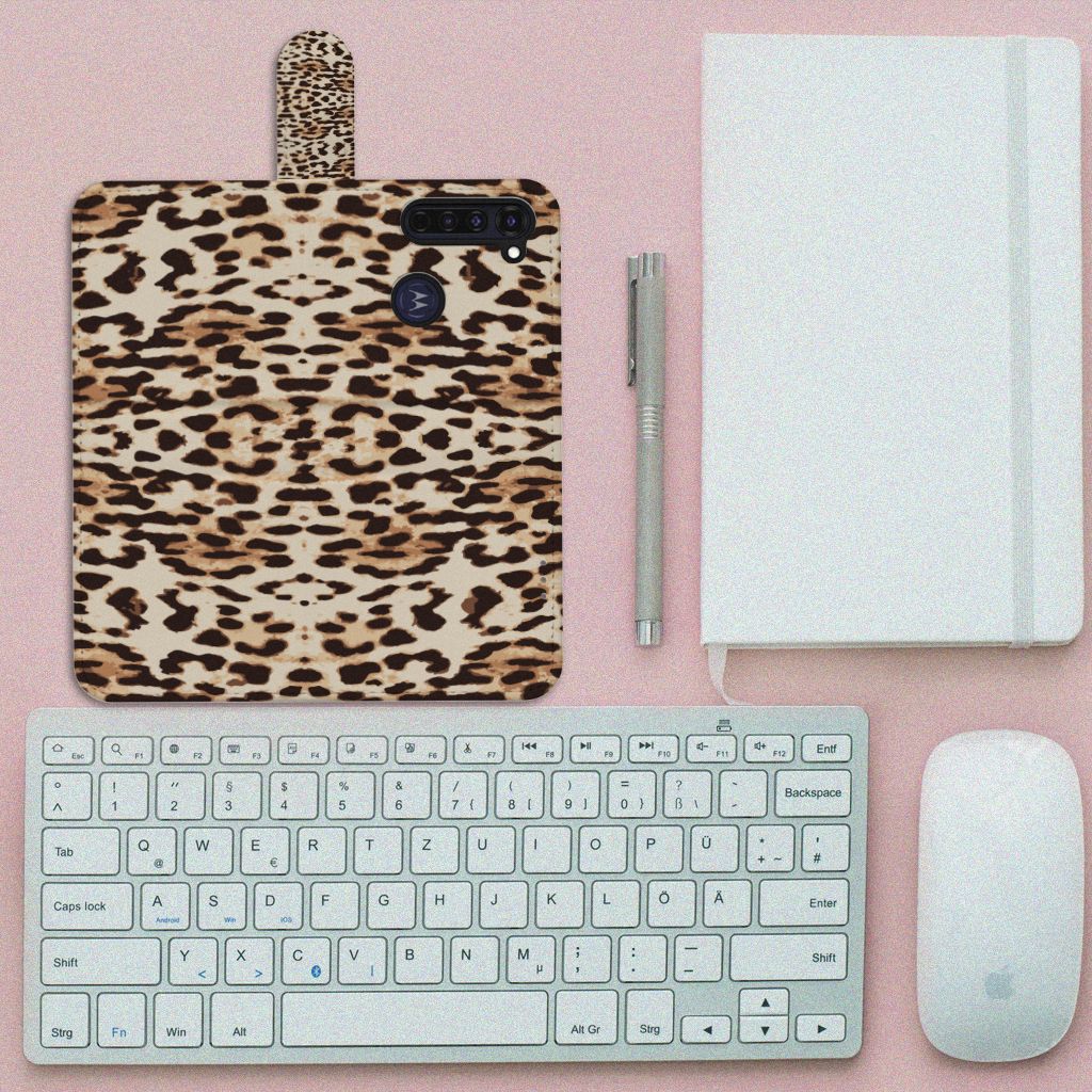 Motorola Moto G Pro Telefoonhoesje met Pasjes Leopard