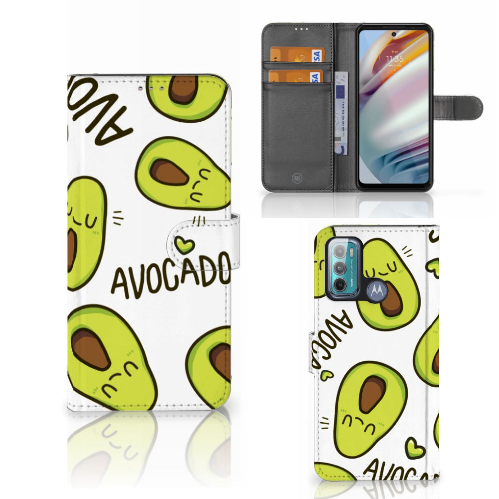 Motorola Moto G60 Leuk Hoesje Avocado Singing