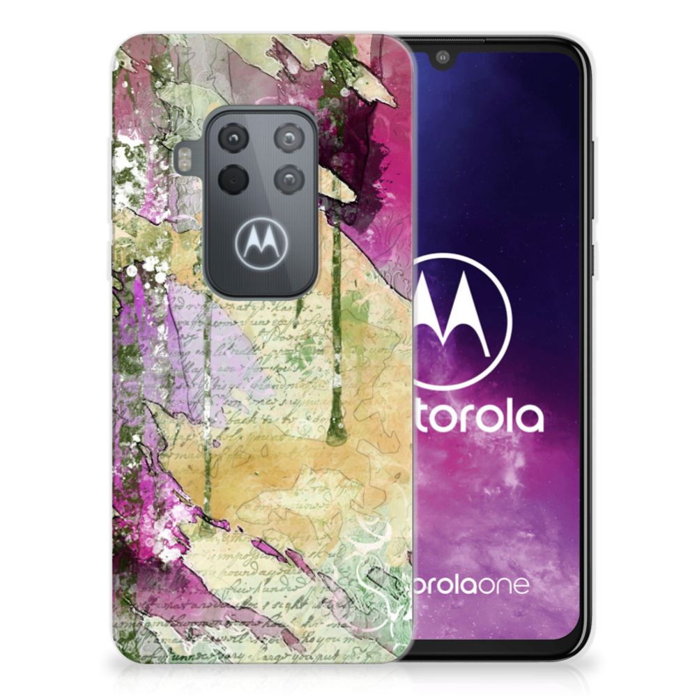 Hoesje maken Motorola One Zoom Letter Painting