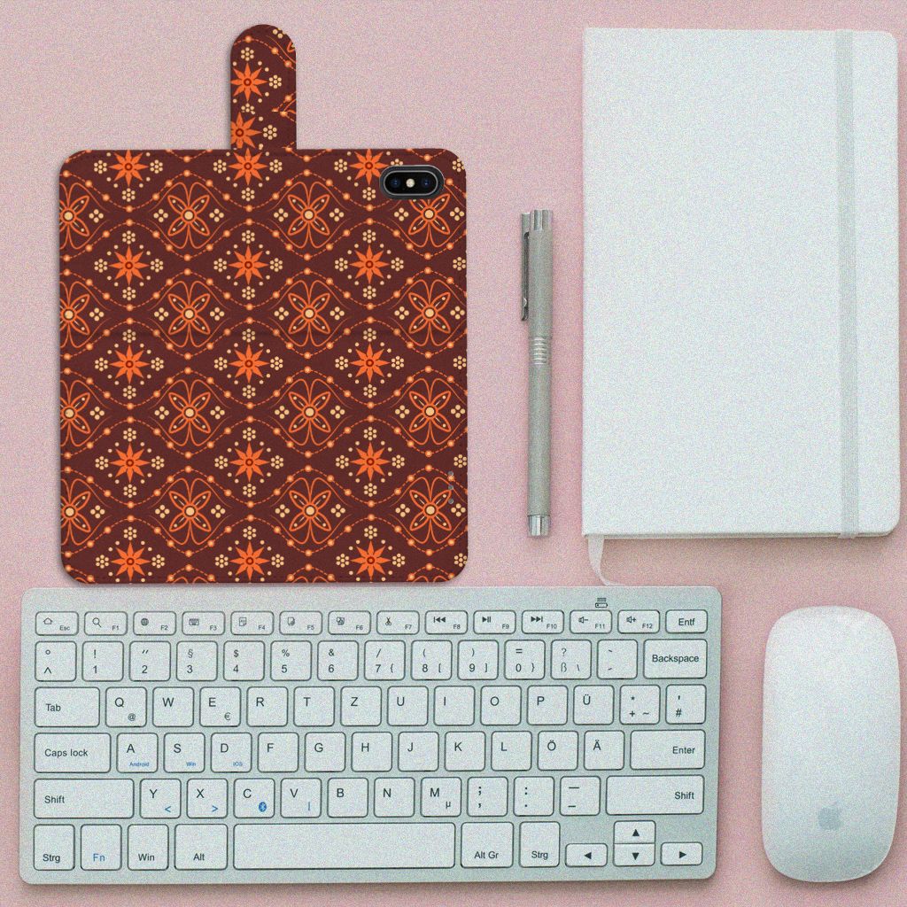 Apple iPhone Xs Max Telefoon Hoesje Batik Brown